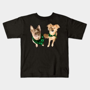 St. Patricks day bandana dogs Kids T-Shirt